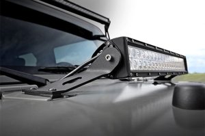 Jeep Wrangler LED Light Mount - Hood - Rough Country - 20